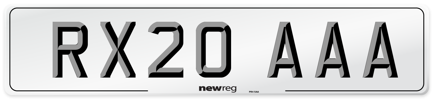 RX20 AAA Number Plate from New Reg